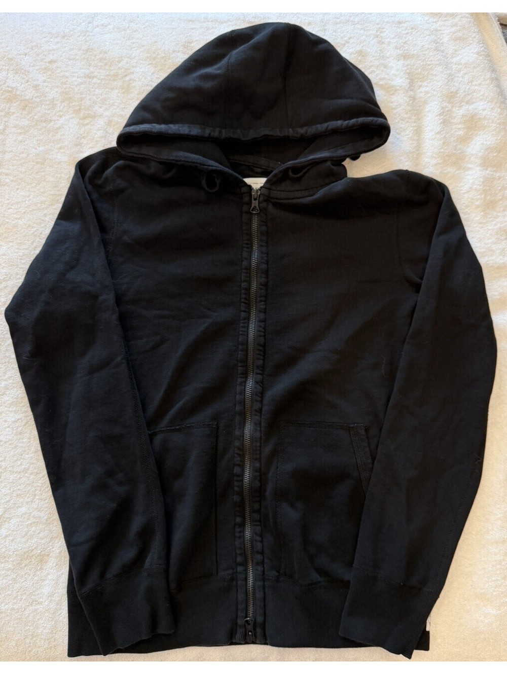 Reigning Champ 100% Pima Midweight Terry Slim Zip Hoodie black S Made in Canada